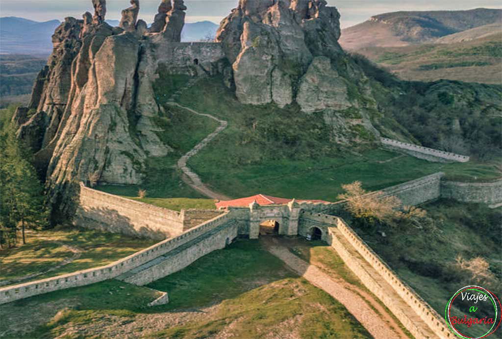 Vista desde el aire de la Fortaleza en Belogradchik