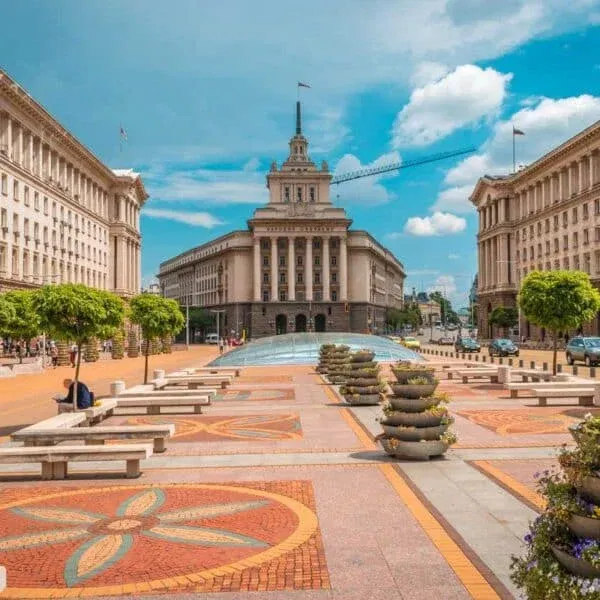 Preciosa vista de Sofía, la capital de Bulgaria